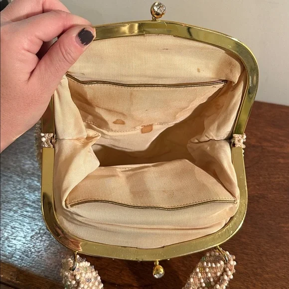Vintage 1950s Beaded clutch purse - Picture 4 of 5